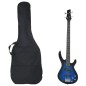 vidaXL E-Bass für Anfänger mit Tasche Blau und Schwarz 4/4 46" vidaXL E-Bass für Anfänger mit Tasche Blau und Schwarz 4/4 46"
