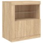 vidaXL Sideboard mit LED-Leuchten Sonoma-Eiche 60,5x37x67 cm vidaXL Sideboard mit LED-Leuchten Sonoma-Eiche 60,5x37x67 cm