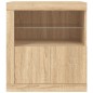 vidaXL Sideboard mit LED-Leuchten Sonoma-Eiche 60,5x37x67 cm vidaXL Sideboard mit LED-Leuchten Sonoma-Eiche 60,5x37x67 cm