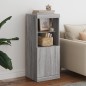 vidaXL Sideboard mit LED-Leuchten Grau Sonoma 41x37x100 cm vidaXL Sideboard mit LED-Leuchten Grau Sonoma 41x37x100 cm