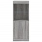 vidaXL Sideboard mit LED-Leuchten Grau Sonoma 41x37x100 cm vidaXL Sideboard mit LED-Leuchten Grau Sonoma 41x37x100 cm