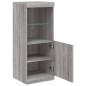 vidaXL Sideboard mit LED-Leuchten Grau Sonoma 41x37x100 cm vidaXL Sideboard mit LED-Leuchten Grau Sonoma 41x37x100 cm