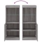 vidaXL Sideboard mit LED-Leuchten Grau Sonoma 41x37x100 cm vidaXL Sideboard mit LED-Leuchten Grau Sonoma 41x37x100 cm