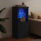 vidaXL Sideboard mit LED-Leuchten Schwarz 41x37x100 cm vidaXL Sideboard mit LED-Leuchten Schwarz 41x37x100 cm