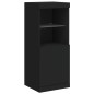 vidaXL Sideboard mit LED-Leuchten Schwarz 41x37x100 cm vidaXL Sideboard mit LED-Leuchten Schwarz 41x37x100 cm