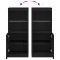 vidaXL Sideboard mit LED-Leuchten Schwarz 41x37x100 cm vidaXL Sideboard mit LED-Leuchten Schwarz 41x37x100 cm