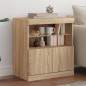 vidaXL Sideboard mit LED-Leuchten Sonoma-Eiche 60x37x67 cm vidaXL Sideboard mit LED-Leuchten Sonoma-Eiche 60x37x67 cm
