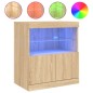 vidaXL Sideboard mit LED-Leuchten Sonoma-Eiche 60x37x67 cm vidaXL Sideboard mit LED-Leuchten Sonoma-Eiche 60x37x67 cm