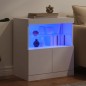 vidaXL Sideboard mit LED-Leuchten Weiß 60x37x67 cm vidaXL Sideboard mit LED-Leuchten Weiß 60x37x67 cm