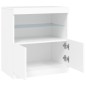 vidaXL Sideboard mit LED-Leuchten Weiß 60x37x67 cm vidaXL Sideboard mit LED-Leuchten Weiß 60x37x67 cm