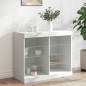 vidaXL Sideboard mit LED-Leuchten Weiß 81x37x67 cm vidaXL Sideboard mit LED-Leuchten Weiß 81x37x67 cm