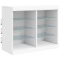 vidaXL Sideboard mit LED-Leuchten Weiß 81x37x67 cm vidaXL Sideboard mit LED-Leuchten Weiß 81x37x67 cm