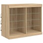 vidaXL Sideboard mit LED-Leuchten Sonoma-Eiche 81x37x67 cm vidaXL Sideboard mit LED-Leuchten Sonoma-Eiche 81x37x67 cm