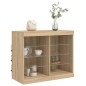 vidaXL Sideboard mit LED-Leuchten Sonoma-Eiche 81x37x67 cm vidaXL Sideboard mit LED-Leuchten Sonoma-Eiche 81x37x67 cm