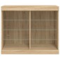 vidaXL Sideboard mit LED-Leuchten Sonoma-Eiche 81x37x67 cm vidaXL Sideboard mit LED-Leuchten Sonoma-Eiche 81x37x67 cm