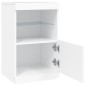 vidaXL Sideboard mit LED-Leuchten Weiß 41x37x67 cm vidaXL Sideboard mit LED-Leuchten Weiß 41x37x67 cm