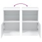 vidaXL Sideboard mit LED-Leuchten Weiß 41x37x67 cm vidaXL Sideboard mit LED-Leuchten Weiß 41x37x67 cm