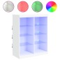 vidaXL Sideboard mit LED-Leuchten Weiß 81x37x100 cm vidaXL Sideboard mit LED-Leuchten Weiß 81x37x100 cm