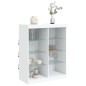 vidaXL Sideboard mit LED-Leuchten Weiß 81x37x100 cm vidaXL Sideboard mit LED-Leuchten Weiß 81x37x100 cm