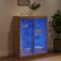 vidaXL Sideboard mit LED-Leuchten Sonoma-Eiche 81x37x100 cm vidaXL Sideboard mit LED-Leuchten Sonoma-Eiche 81x37x100 cm