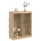 vidaXL Sideboard mit LED-Leuchten Sonoma-Eiche 81x37x100 cm vidaXL Sideboard mit LED-Leuchten Sonoma-Eiche 81x37x100 cm