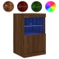 vidaXL Sideboard mit LED-Leuchten Braun Eichen-Optik 41x37x67 cm vidaXL Sideboard mit LED-Leuchten Braun Eichen-Optik 41x37x67 cm