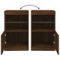 vidaXL Sideboard mit LED-Leuchten Braun Eichen-Optik 41x37x67 cm vidaXL Sideboard mit LED-Leuchten Braun Eichen-Optik 41x37x67 cm