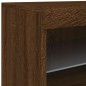 vidaXL Sideboard mit LED-Leuchten Braun Eichen-Optik 41x37x67 cm vidaXL Sideboard mit LED-Leuchten Braun Eichen-Optik 41x37x67 cm