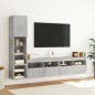 vidaXL 4-tlg. Wohnwand mit LED-Beleuchtung Betongrau Holzwerkstoff vidaXL 4-tlg. Wohnwand mit LED-Beleuchtung Betongrau Holzwerkstoff