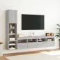 vidaXL 4-tlg. Wohnwand mit LED-Beleuchtung Grau Sonoma Holzwerkstoff vidaXL 4-tlg. Wohnwand mit LED-Beleuchtung Grau Sonoma Holzwerkstoff