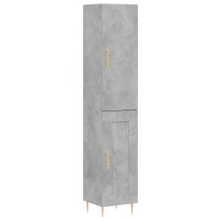 Highboard Betongrau 34,5x34x180 cm Holzwerkstoff