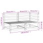 vidaXL Gartensofa 2-Sitzer Massivholz Douglasie vidaXL Gartensofa 2-Sitzer Massivholz Douglasie