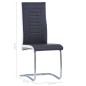 vidaXL Freischwinger 4 Stk. Schwarz Kunstleder vidaXL Freischwinger 4 Stk. Schwarz Kunstleder