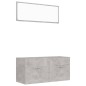 vidaXL 2-tlg. Badmöbel-Set Betongrau Holzwerkstoff vidaXL 2-tlg. Badmöbel-Set Betongrau Holzwerkstoff