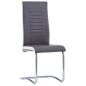 vidaXL Freischwinger 4 Stk. Grau Kunstleder vidaXL Freischwinger 4 Stk. Grau Kunstleder