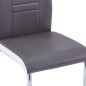 vidaXL Freischwinger 4 Stk. Grau Kunstleder vidaXL Freischwinger 4 Stk. Grau Kunstleder