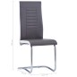 vidaXL Freischwinger 4 Stk. Grau Kunstleder vidaXL Freischwinger 4 Stk. Grau Kunstleder