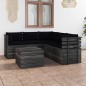 6-tlg. Garten-Sofagarnitur aus Paletten mit Kissen Kiefernholz 6-tlg. Garten-Sofagarnitur aus Paletten mit Kissen Kiefernholz