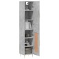 Highboard Betongrau 34,5x34x180 cm Holzwerkstoff Highboard Betongrau 34,5x34x180 cm Holzwerkstoff