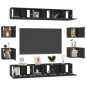 vidaXL 10-tlg. TV-Schrank-Set Schwarz Holzwerkstoff vidaXL 10-tlg. TV-Schrank-Set Schwarz Holzwerkstoff