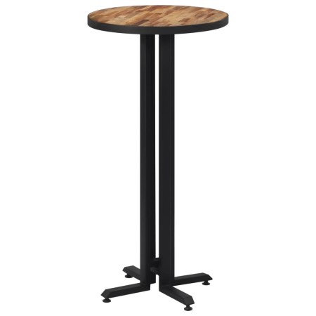 vidaXL Bartisch Rund Ø55x110 cm Recyceltes Massivholz Teak
