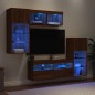 vidaXL 5-tlg. Wohnwand mit LED-Beleuchtung Braun Eichen-Optik vidaXL 5-tlg. Wohnwand mit LED-Beleuchtung Braun Eichen-Optik