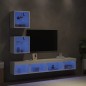 vidaXL 5-tlg. Wohnwand mit LED-Beleuchtung Weiß Holzwerkstoff vidaXL 5-tlg. Wohnwand mit LED-Beleuchtung Weiß Holzwerkstoff