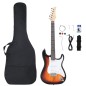 vidaXL E-Gitarre für Anfänger mit Tasche Braun und Weiß 4/4 39" vidaXL E-Gitarre für Anfänger mit Tasche Braun und Weiß 4/4 39"