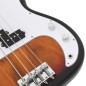 vidaXL E-Bass für Anfänger mit Tasche Braun und Weiß 4/4 46" vidaXL E-Bass für Anfänger mit Tasche Braun und Weiß 4/4 46"