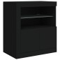 vidaXL Sideboard mit LED-Leuchten Schwarz 60,5x37x67 cm vidaXL Sideboard mit LED-Leuchten Schwarz 60,5x37x67 cm