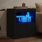 vidaXL Sideboard mit LED-Leuchten Schwarz 60,5x37x67 cm vidaXL Sideboard mit LED-Leuchten Schwarz 60,5x37x67 cm
