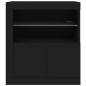vidaXL Sideboard mit LED-Leuchten Schwarz 60,5x37x67 cm vidaXL Sideboard mit LED-Leuchten Schwarz 60,5x37x67 cm