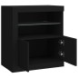 vidaXL Sideboard mit LED-Leuchten Schwarz 60,5x37x67 cm vidaXL Sideboard mit LED-Leuchten Schwarz 60,5x37x67 cm