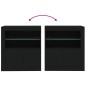 vidaXL Sideboard mit LED-Leuchten Schwarz 60,5x37x67 cm vidaXL Sideboard mit LED-Leuchten Schwarz 60,5x37x67 cm